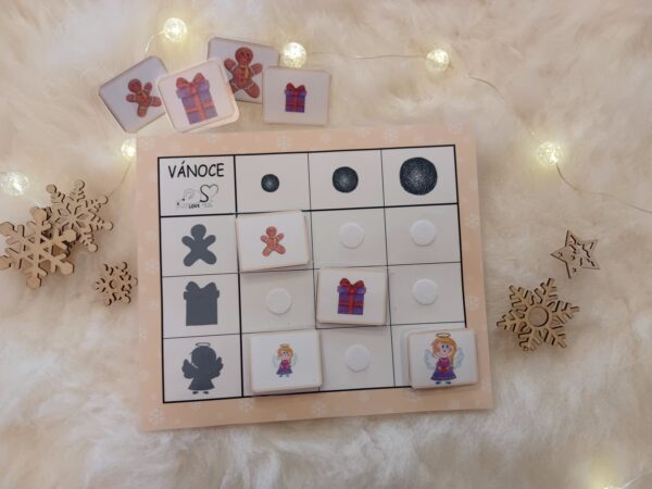 VÁNOCE - VELIKOSTI, STÍNY 3x3